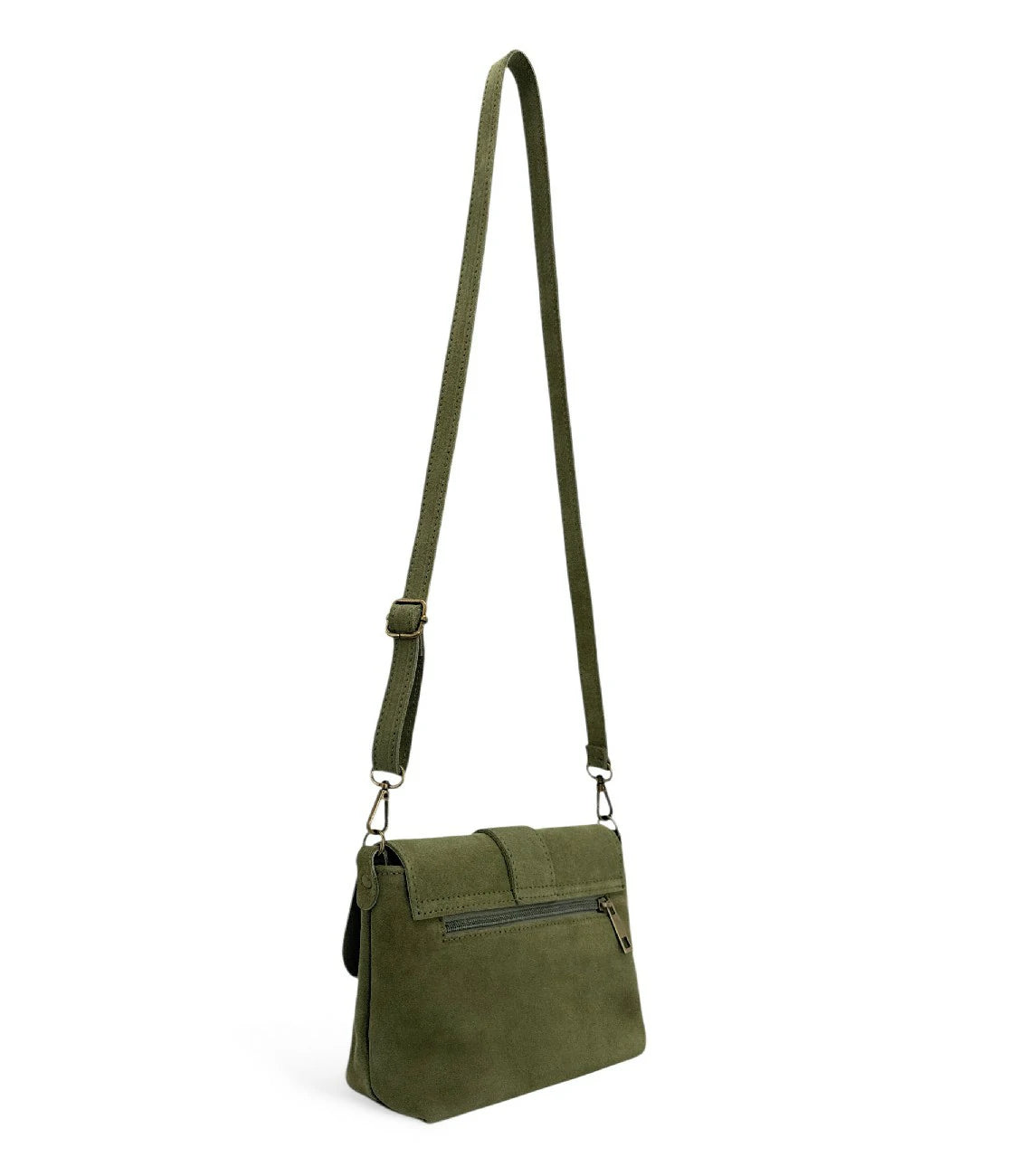Bolso de mano de ante VERONE SUEDE Caqui