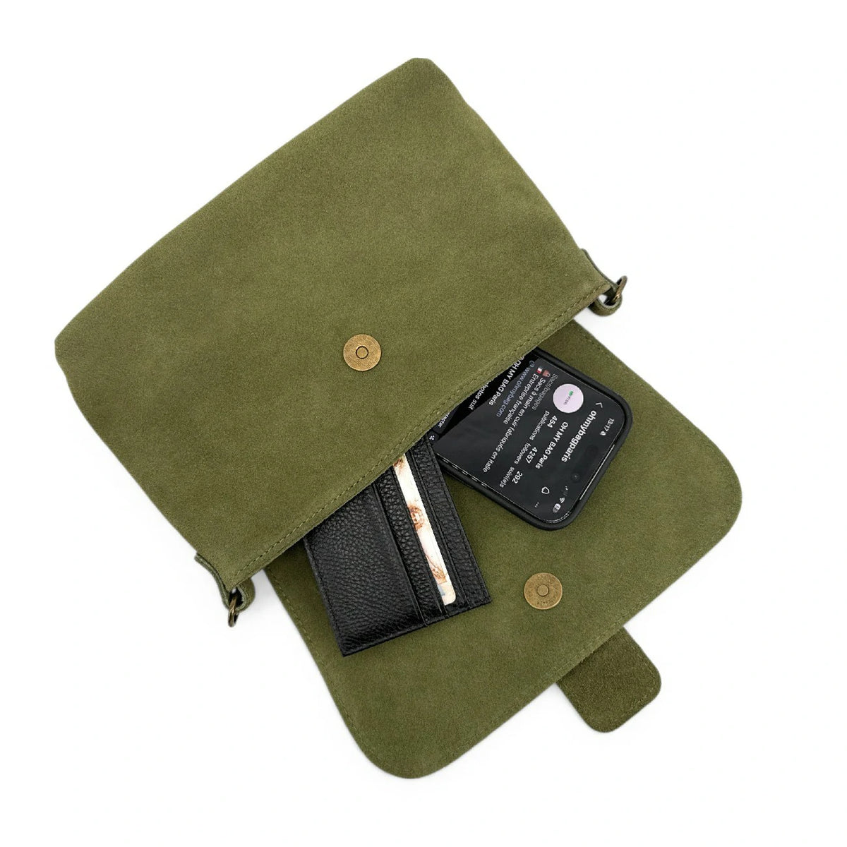 Bolso de mano de ante VERONE SUEDE Caqui