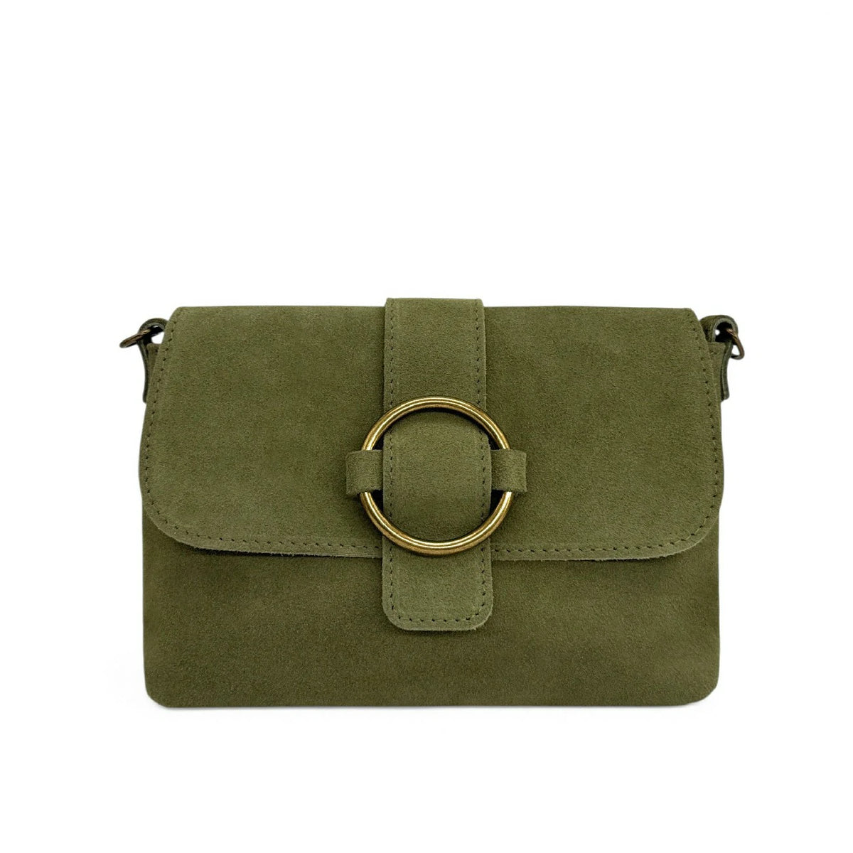 Bolso de mano de ante VERONE SUEDE Caqui