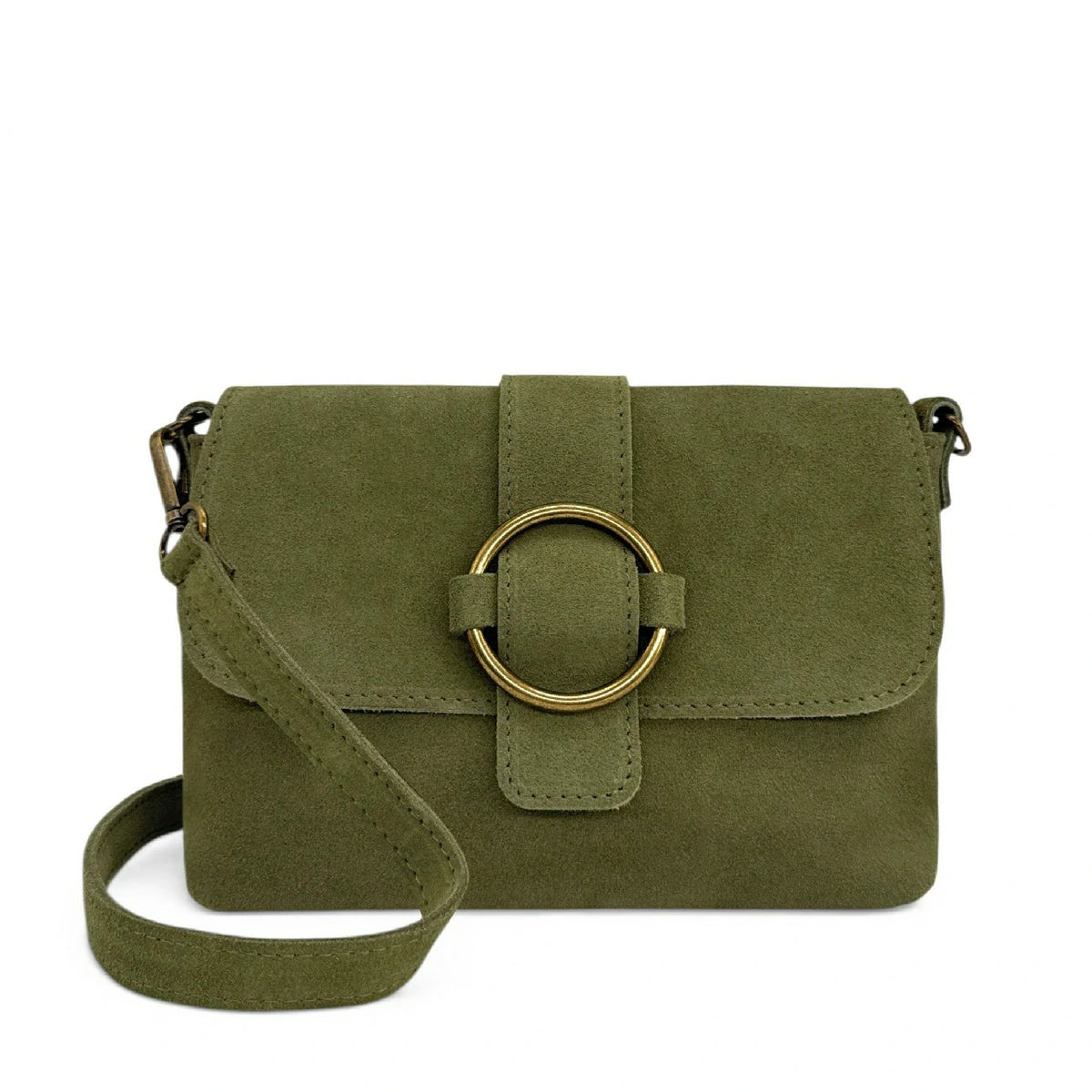 Bolso de mano de ante VERONE SUEDE Caqui