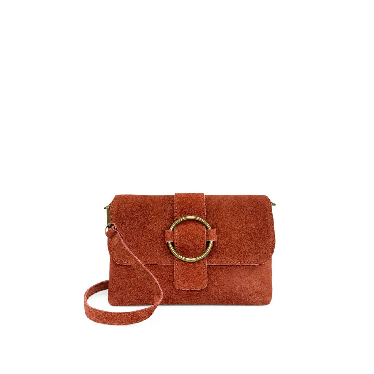 Sac à main en daim VERONE SUEDE Rouge terracotta