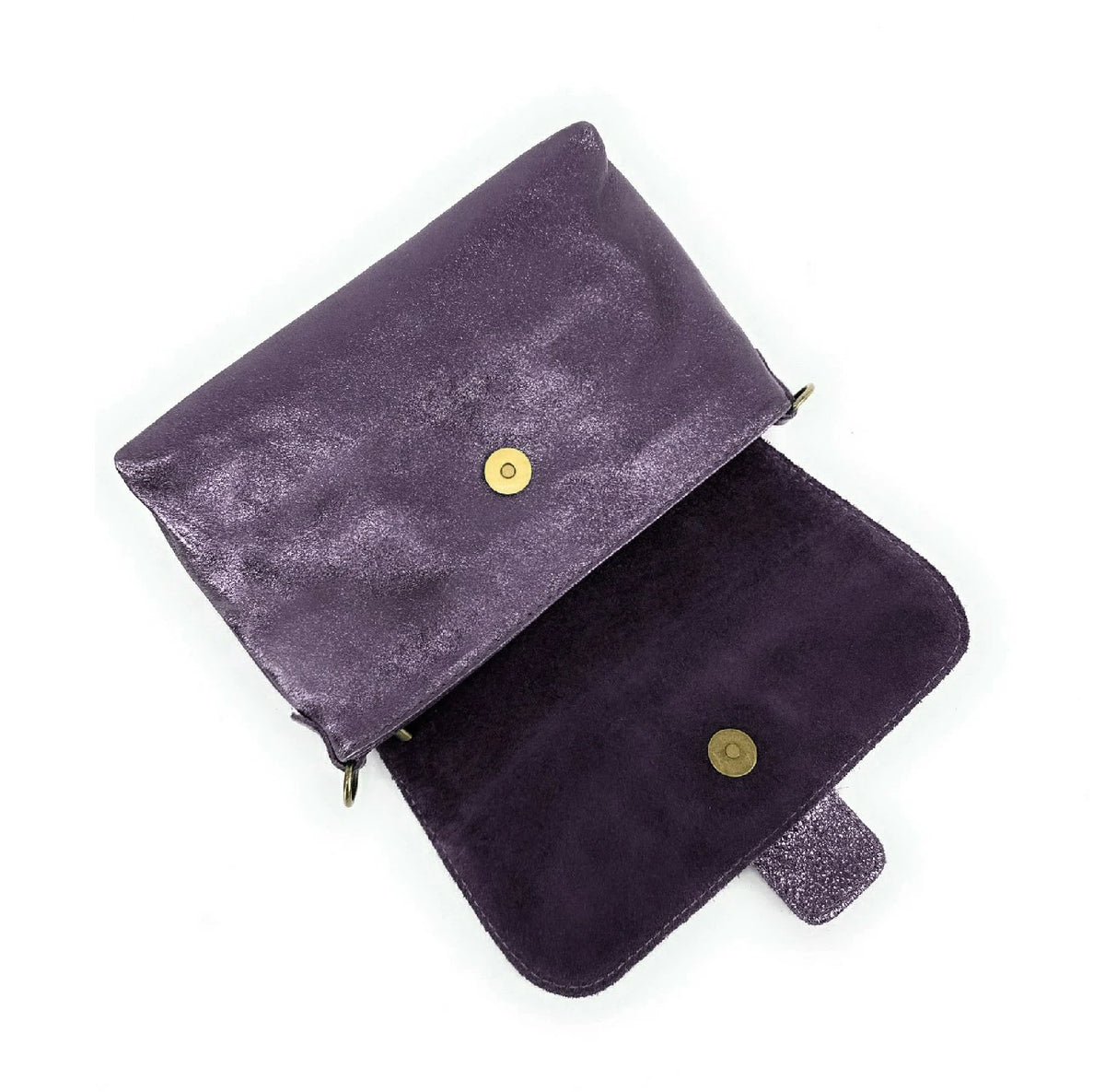 VERONE Iridescent Plum Leather Mini Bag