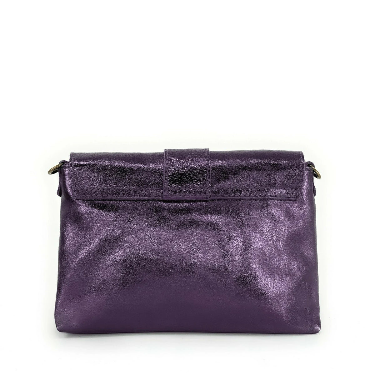 VERONE Iridescent Plum Leather Mini Bag