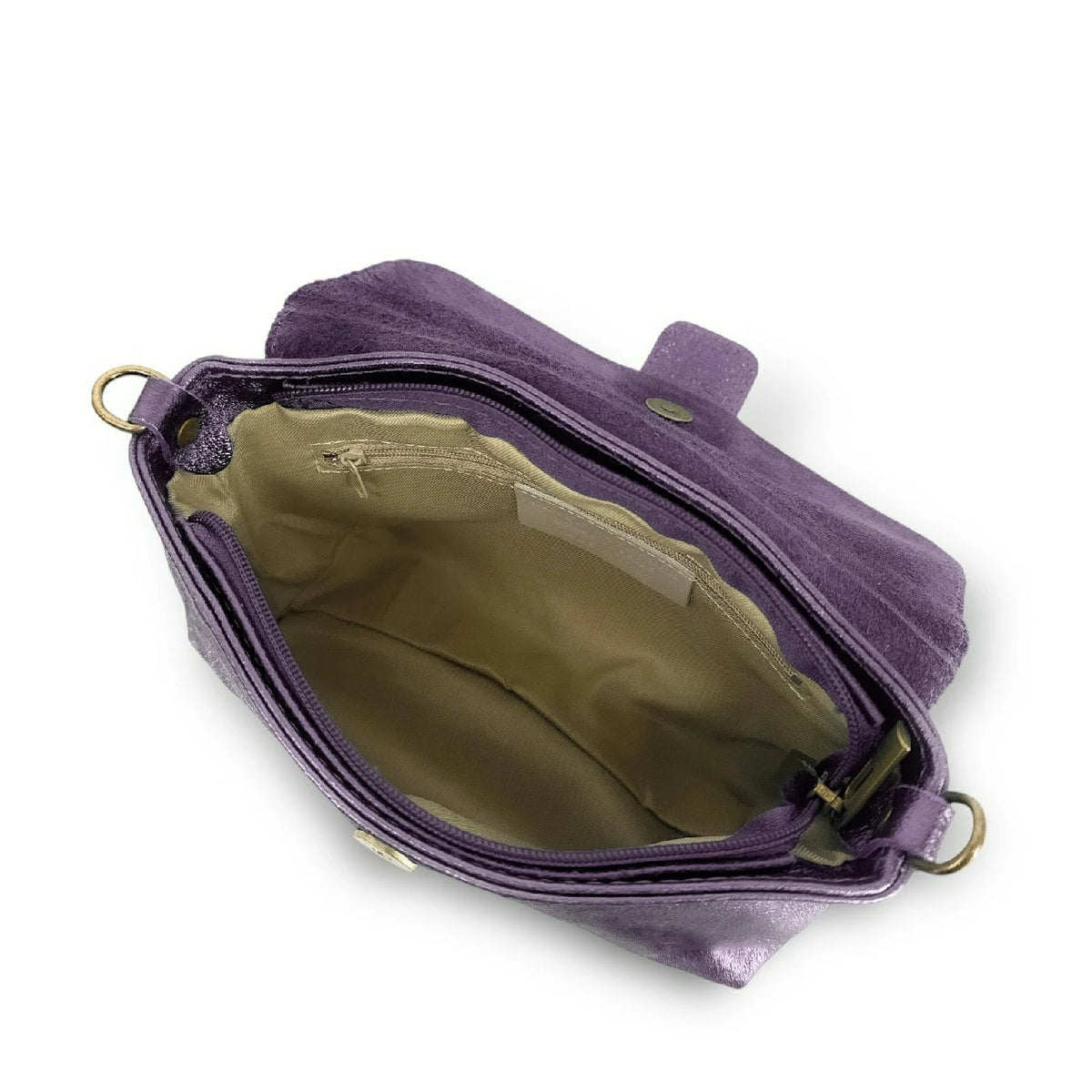 VERONE Iridescent Plum Leather Mini Bag