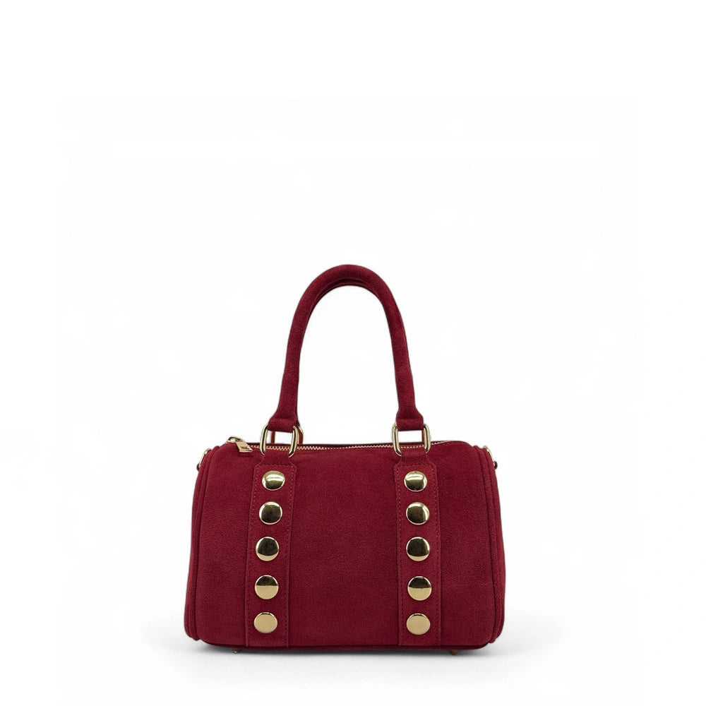 Mini sac bowling en croûte de cuir DJODY Bordeaux