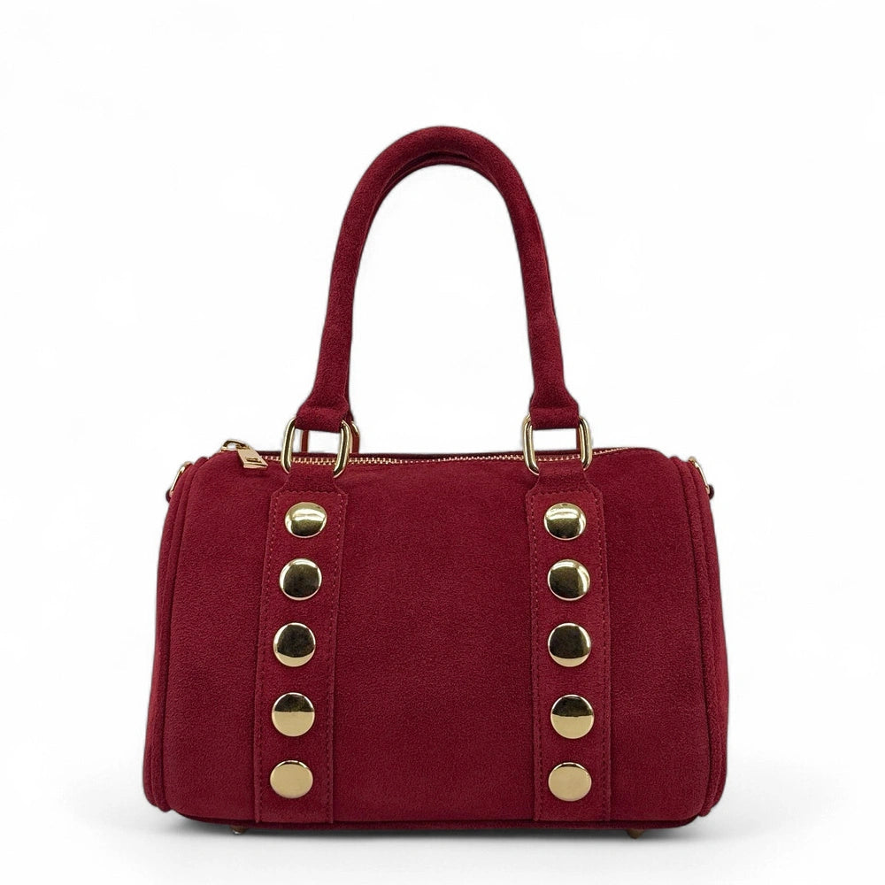 Mini sac bowling en croûte de cuir DJODY Bordeaux