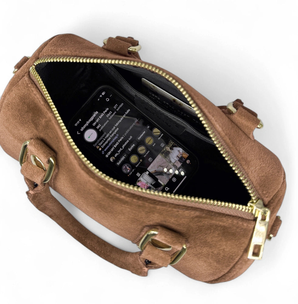 Mini bolso bowling en ante DJODY Topo