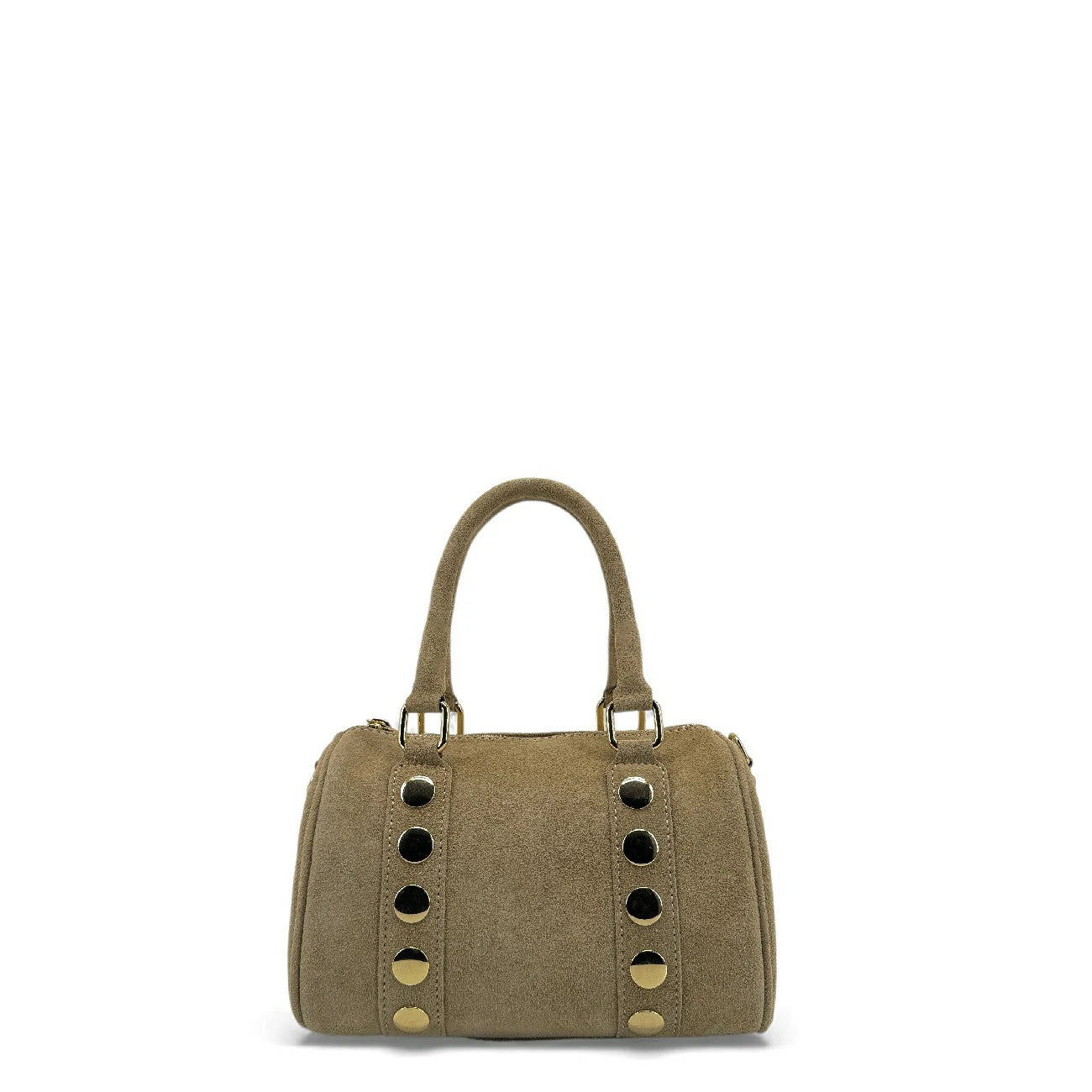 Mini sac bowling en daim DJODY Taupe clair