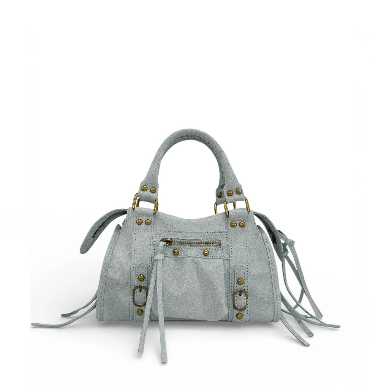 Mini-Sac Bowling in leather mat brush SANDSTORM MINI Almond green