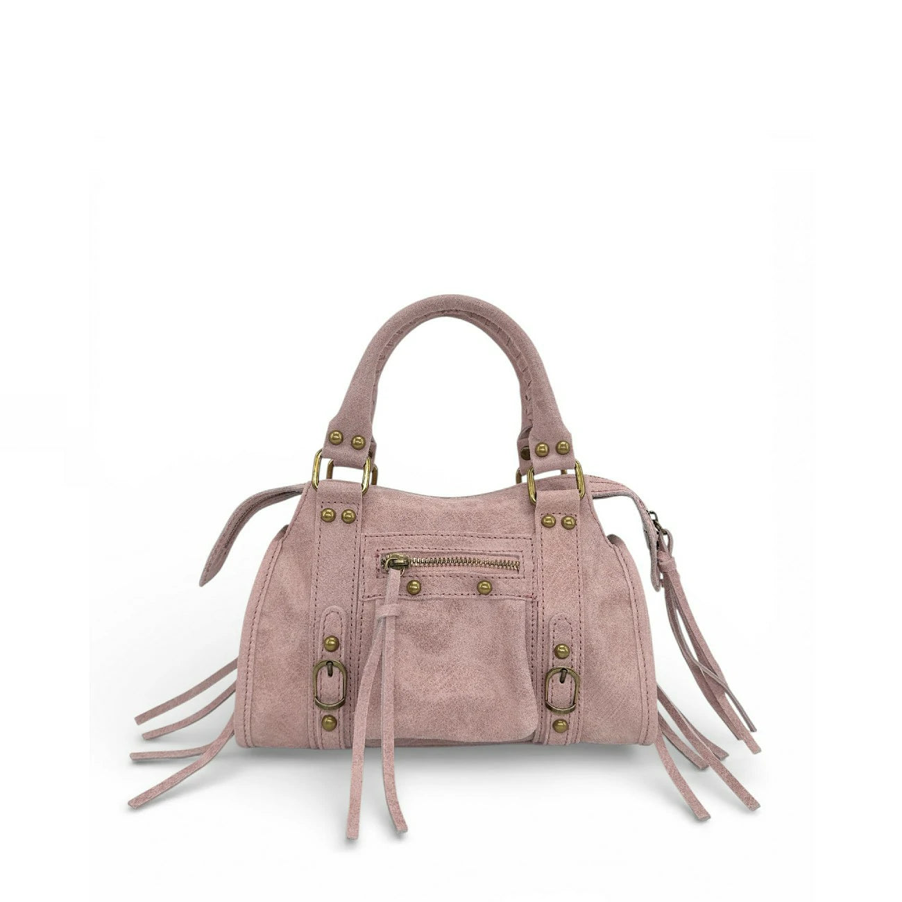 Mini-Sac Bowling in leather mat brush SANDSTORM MINI Almond green