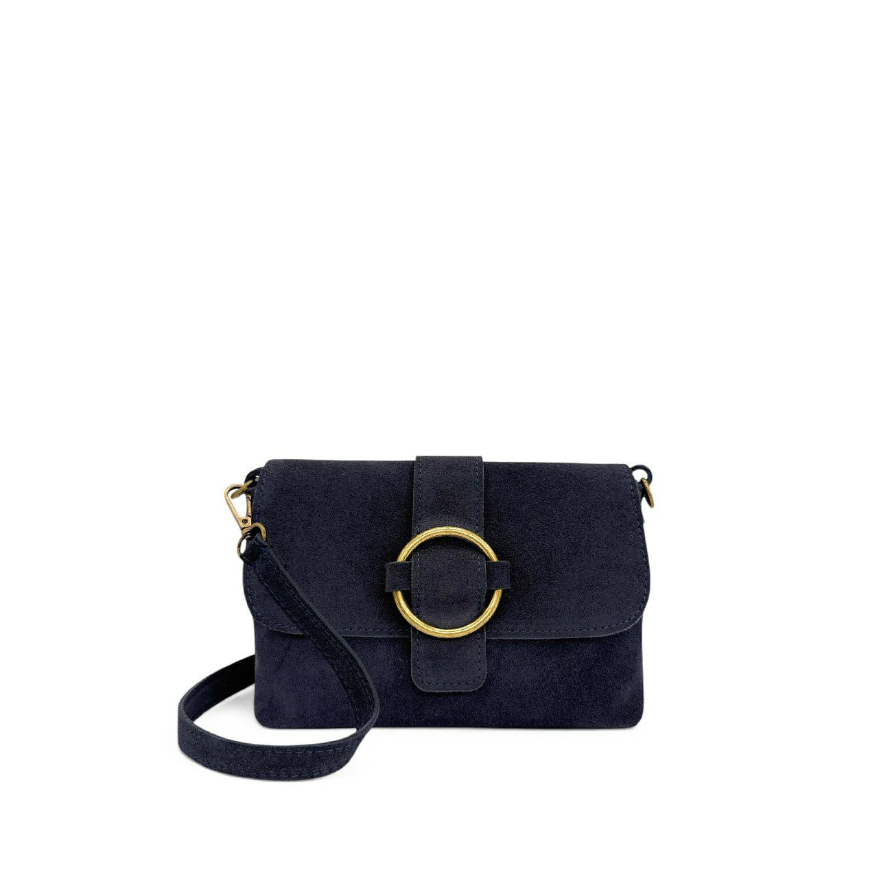 Sac à main en daim VERONE SUEDE Bleu marine