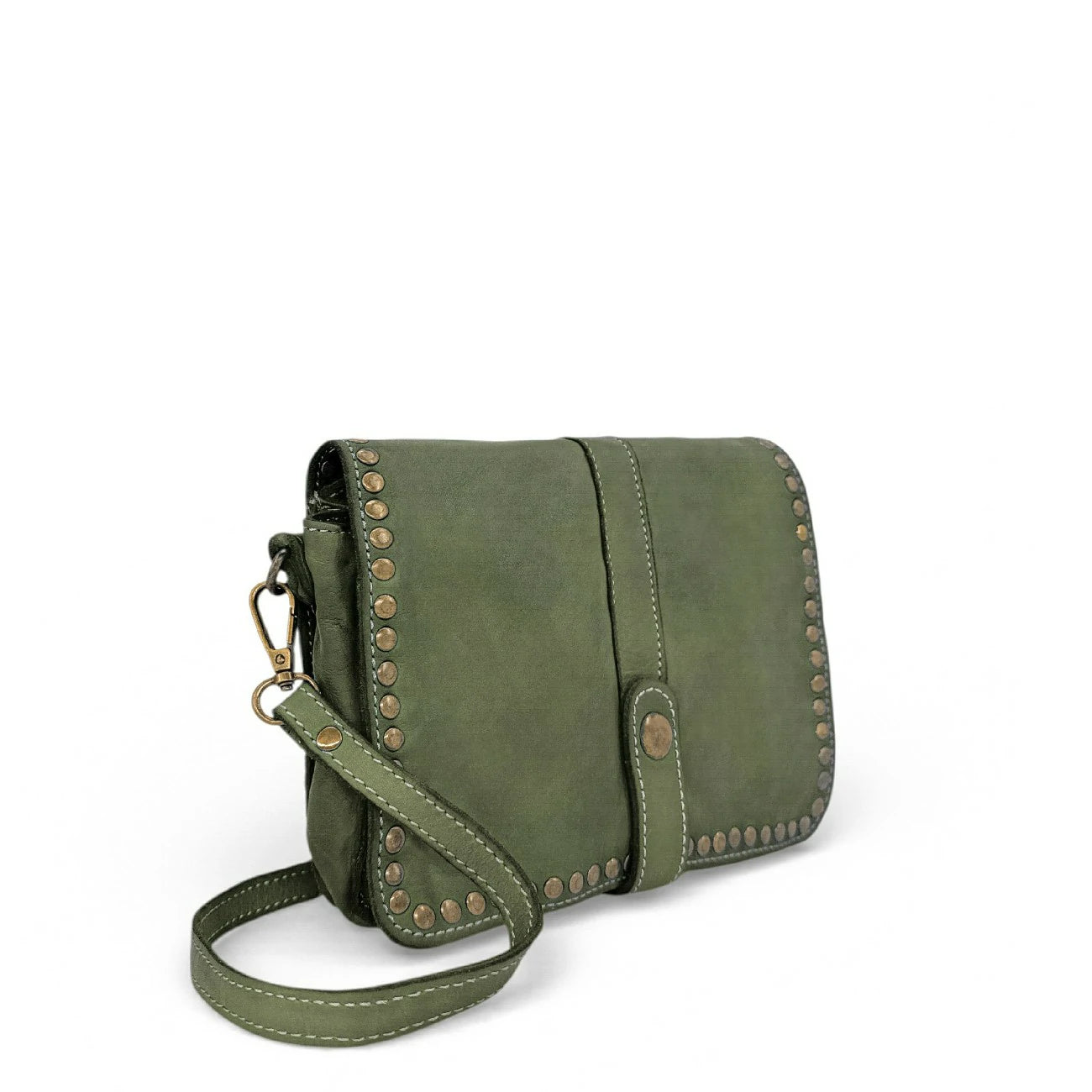 Borsa besace cinturino in pelle vintage MISS SHAN Clear Khaki