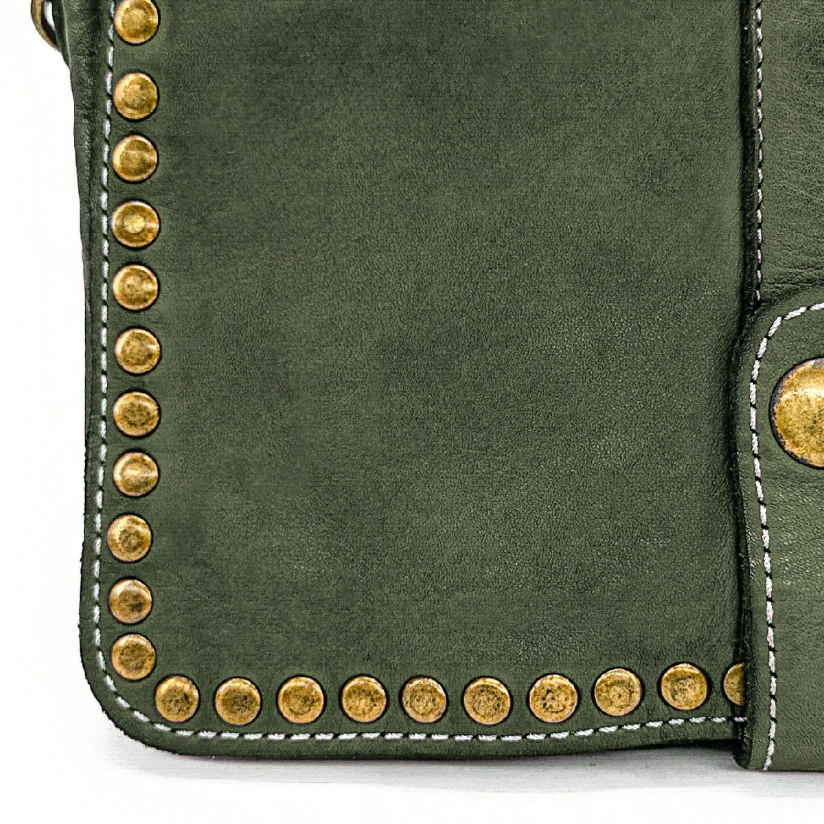 Bolso bandolera de piel vintage MISS SHAN verde caqui
