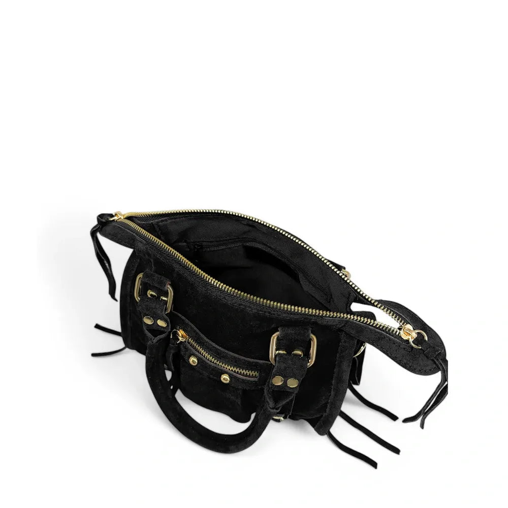 Mini-sac en croûte de cuir STORM SUEDE NANO Noir