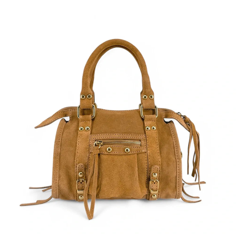 Mini-sac en croûte de cuir STORM SUEDE NANO Camel