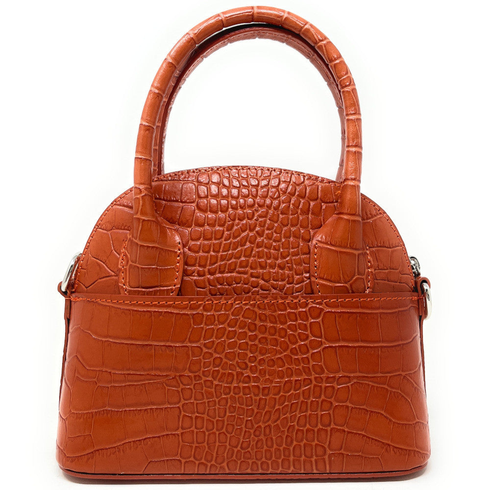 Mini sac à main en cuir embossé MANOLA Orange