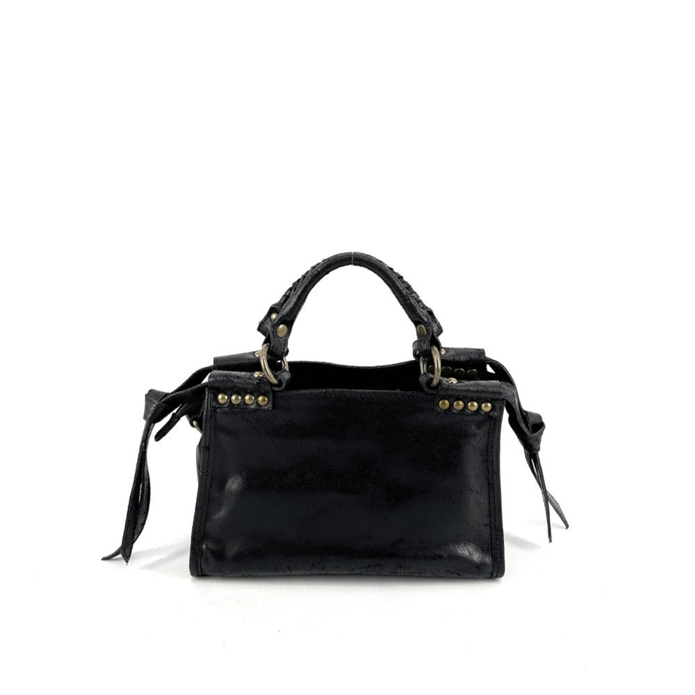 Mini-sac en cuir brossé POCKY Noir