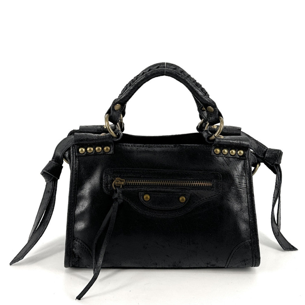 Mini-sac en cuir brossé POCKY Noir