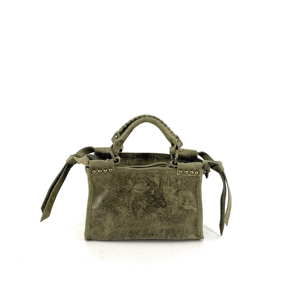 Mini-sac en cuir brossé POCKY Kaki