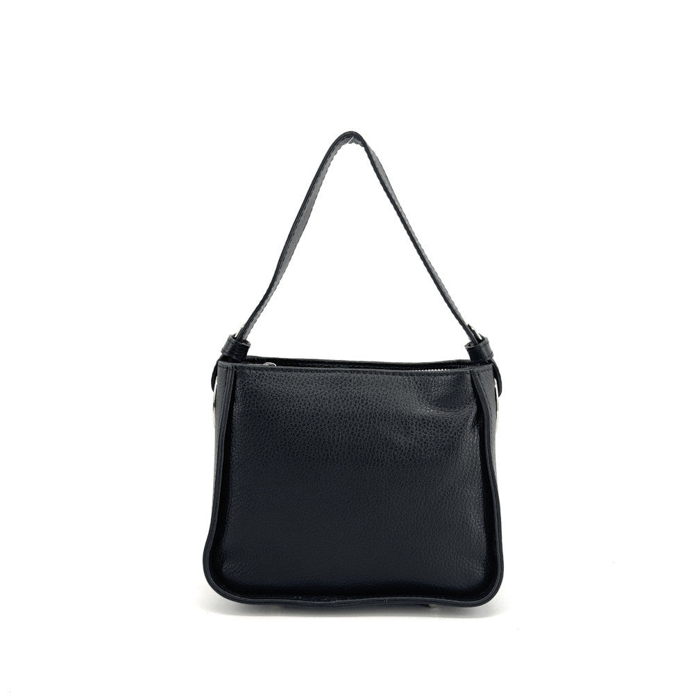 Sac en cuir grainé tressé CHESSY Noir