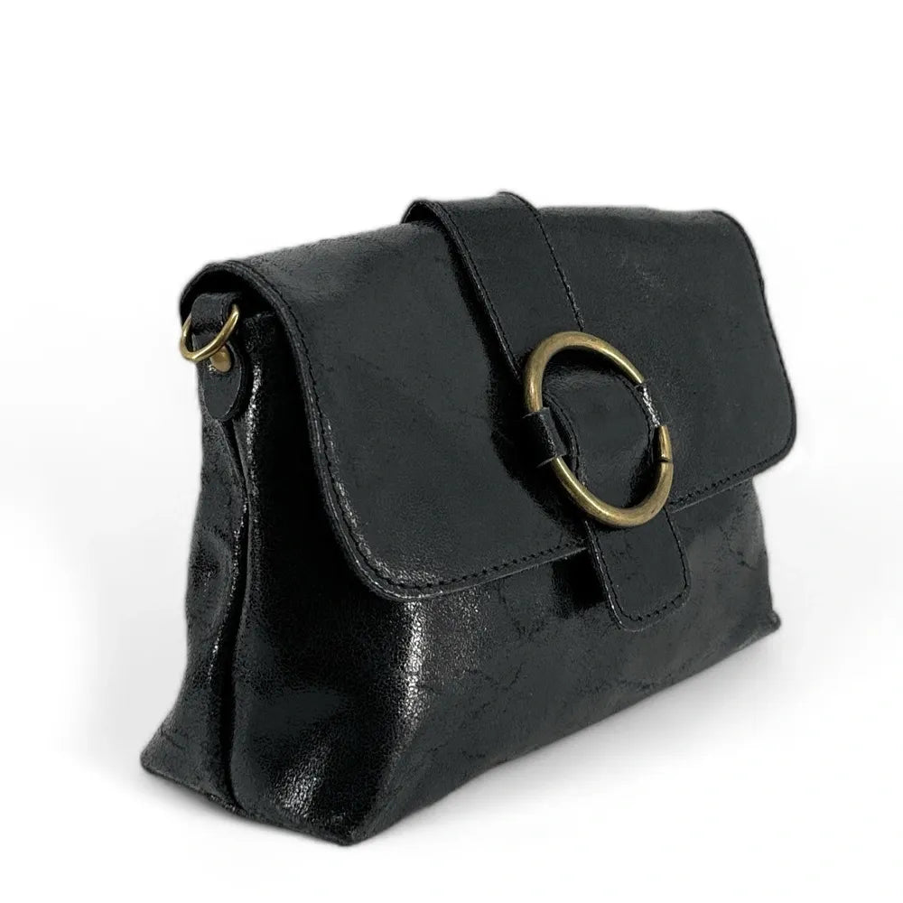 Mini sac en cuir lisse VERONE Noir