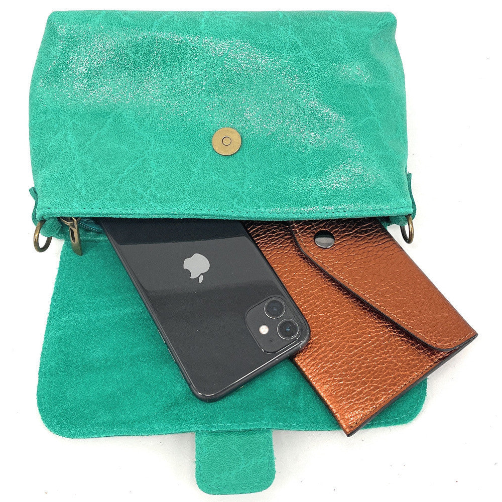 Mini sac en cuir lisse VERONE Lagon