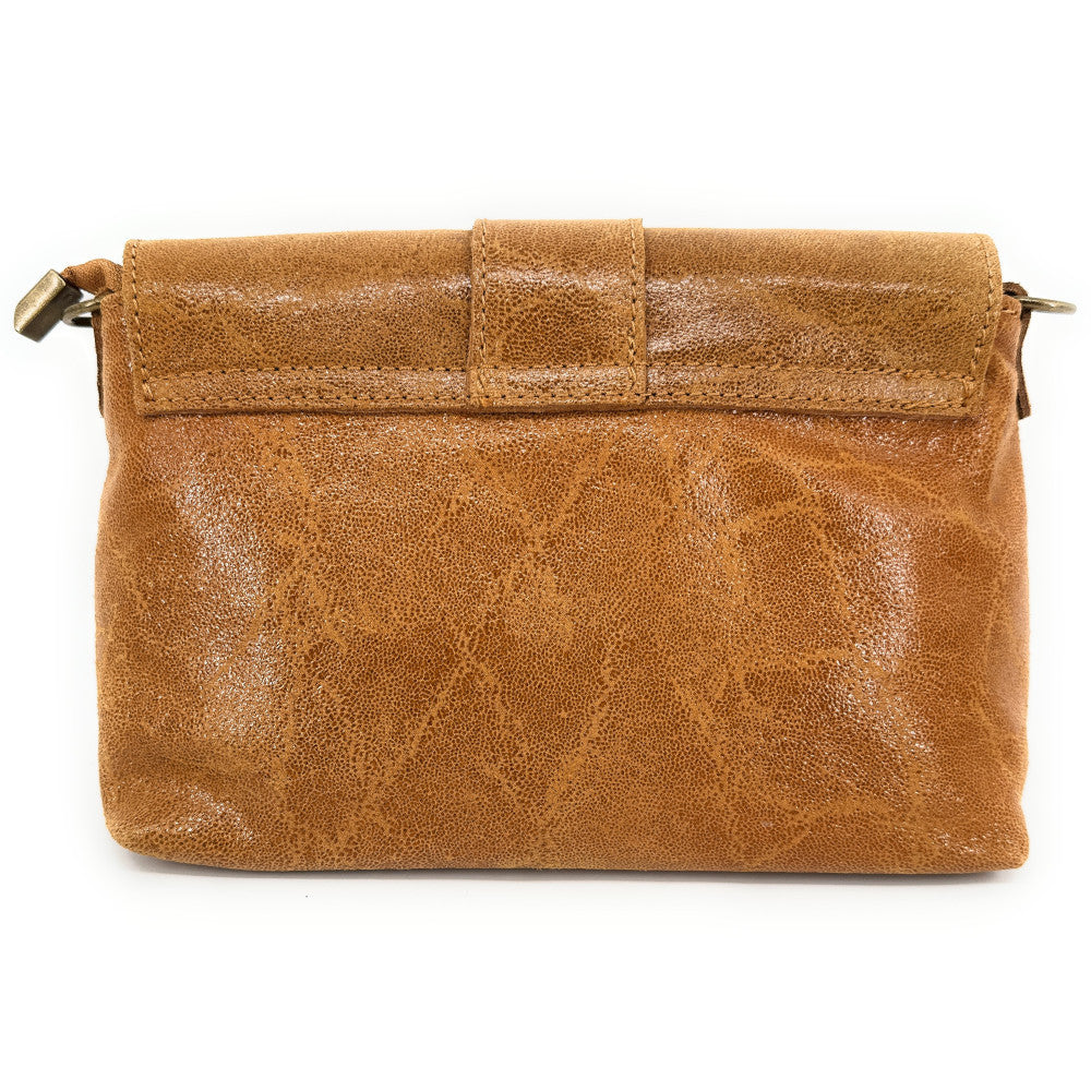 Mini sac en cuir lisse VERONE Camel