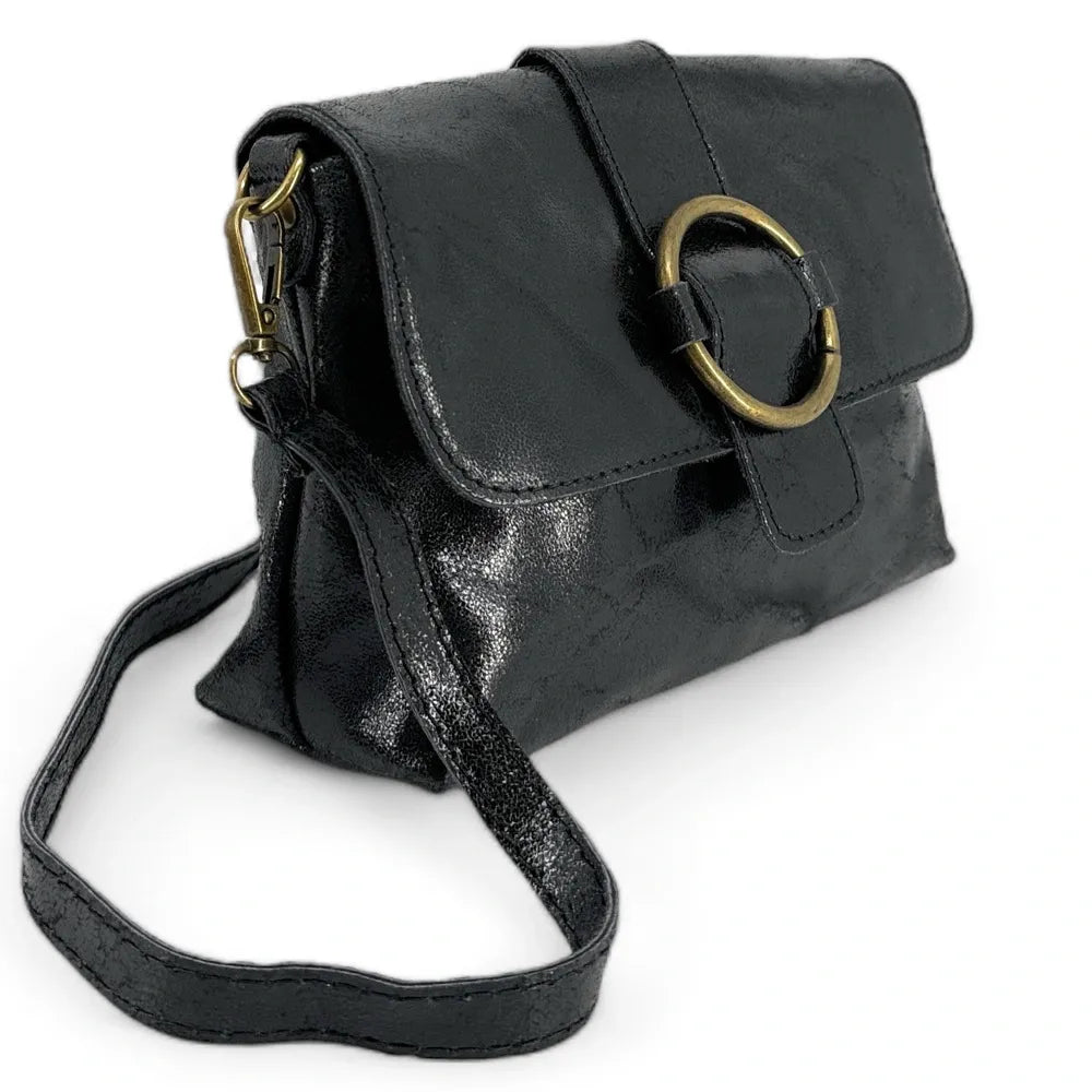 Mini sac en cuir lisse VERONE Noir