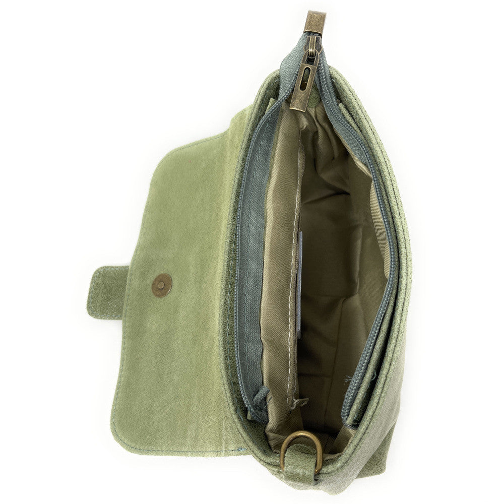 Mini sac en cuir lisse VERONE Vert pastel