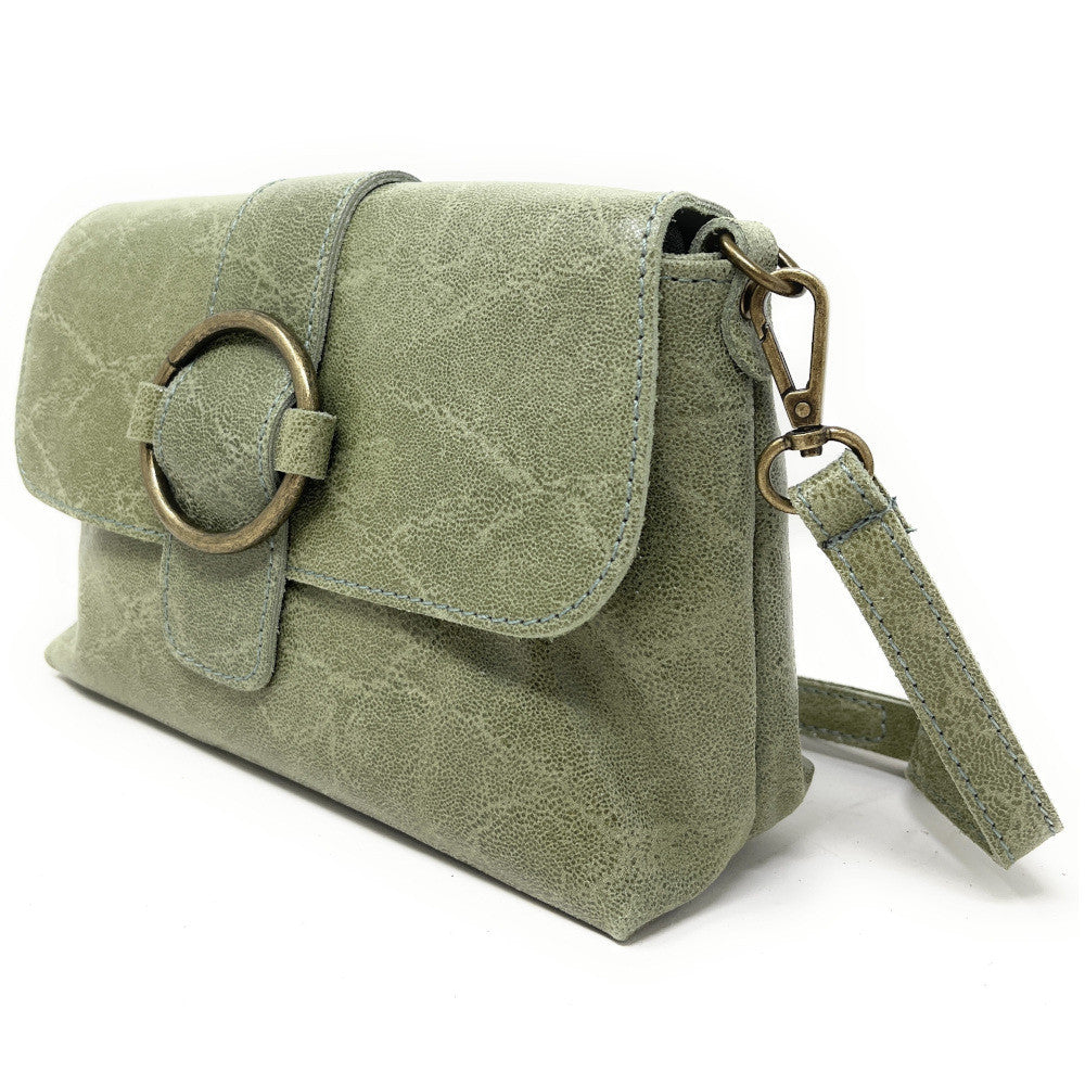 Mini sac en cuir lisse VERONE Vert pastel