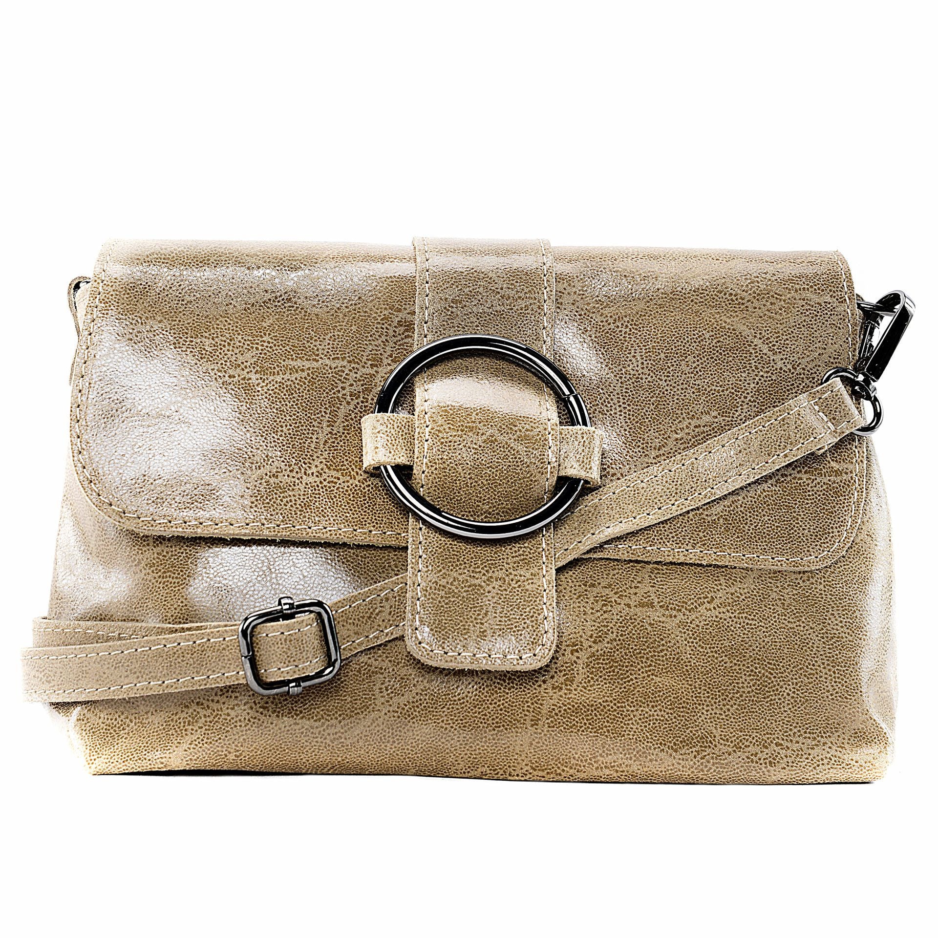 Mini sac en cuir lisse VERONE Taupe