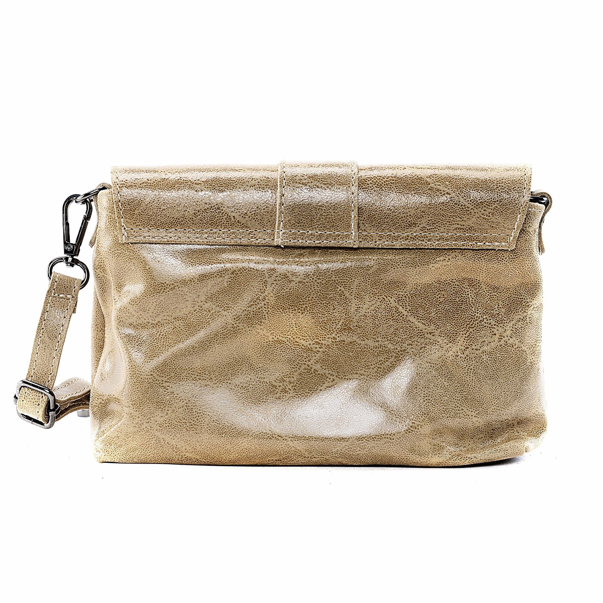 Mini sac en cuir lisse VERONE Taupe