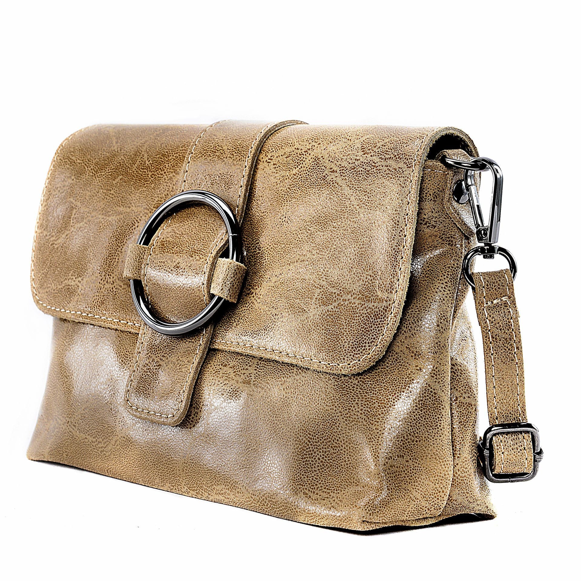 Mini sac en cuir lisse VERONE Taupe