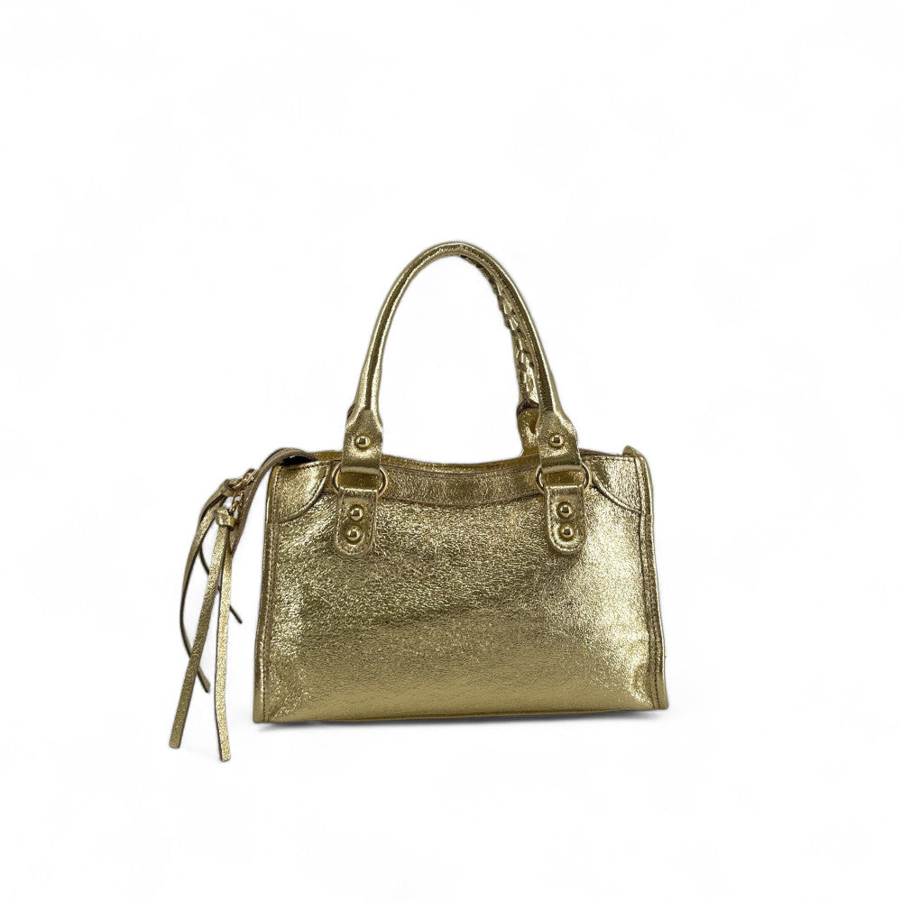 Mini-sac en cuir irisé TAO Or