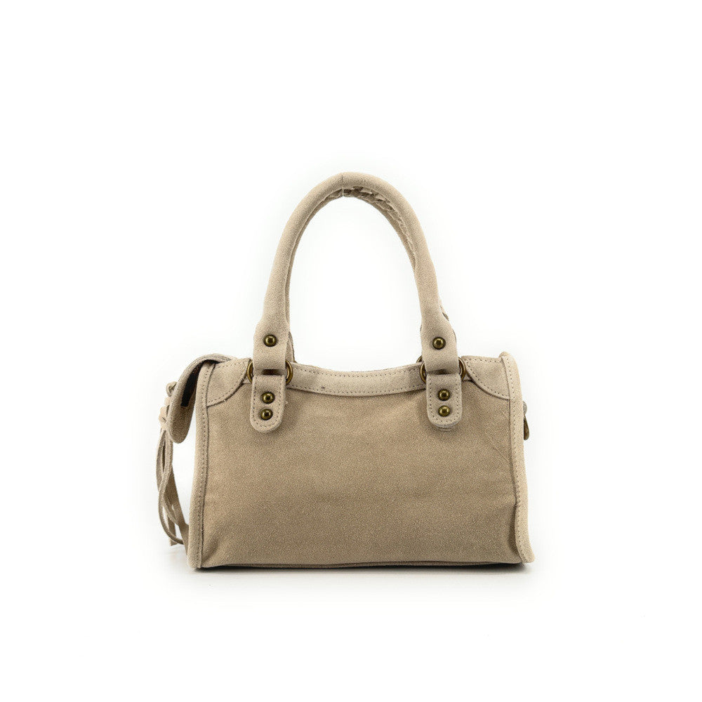 Mini-sac en croûte de cuir TAO Beige crème