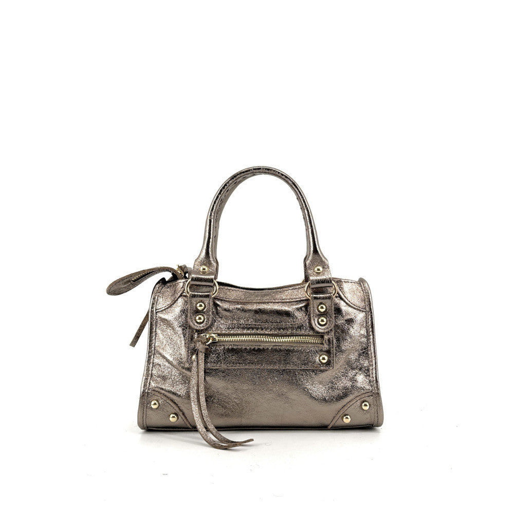 Mini-sac en cuir irisé TAO Champagne irisé