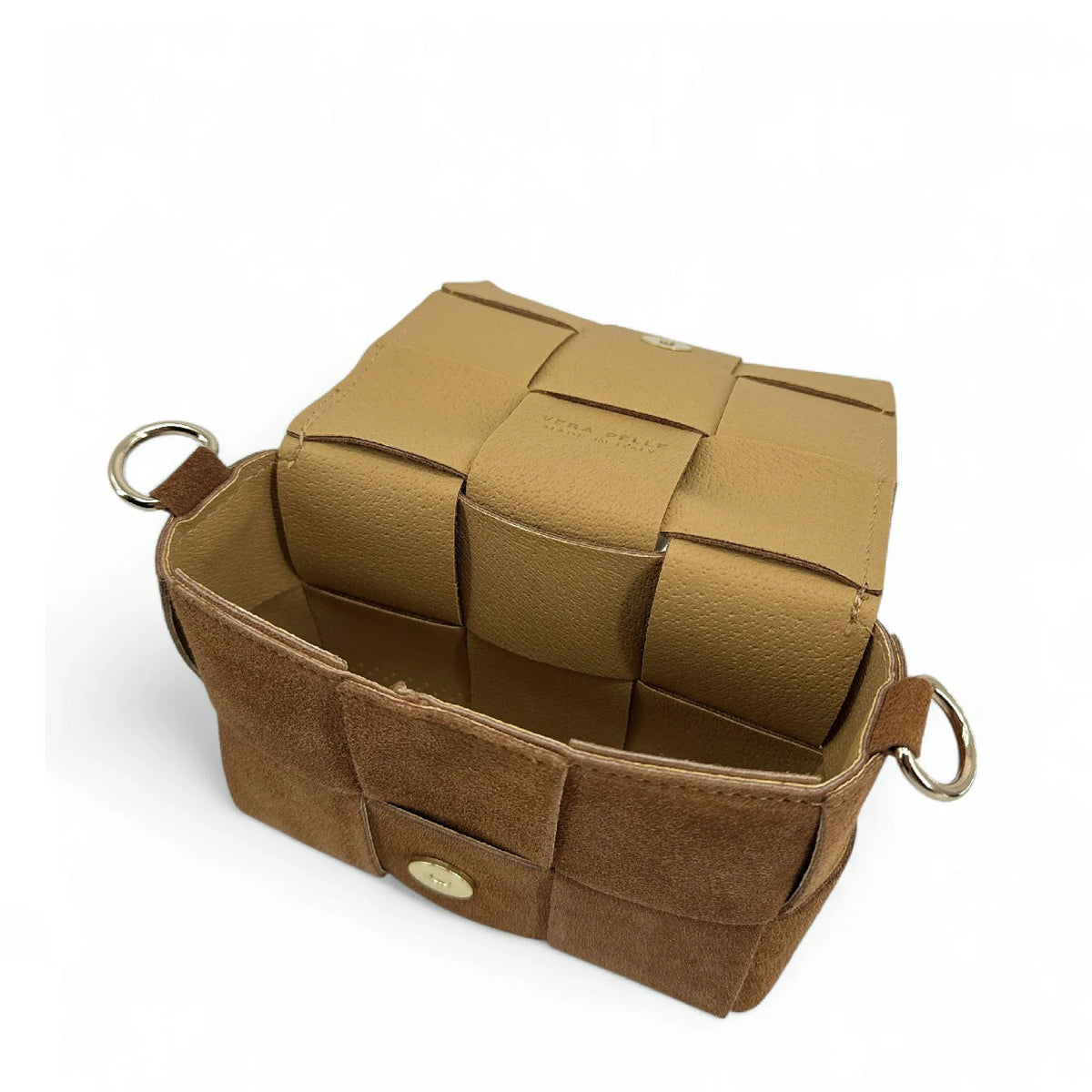 Mikro-Tasche aus Wildleder TWENTY TWO Dunkelcamel