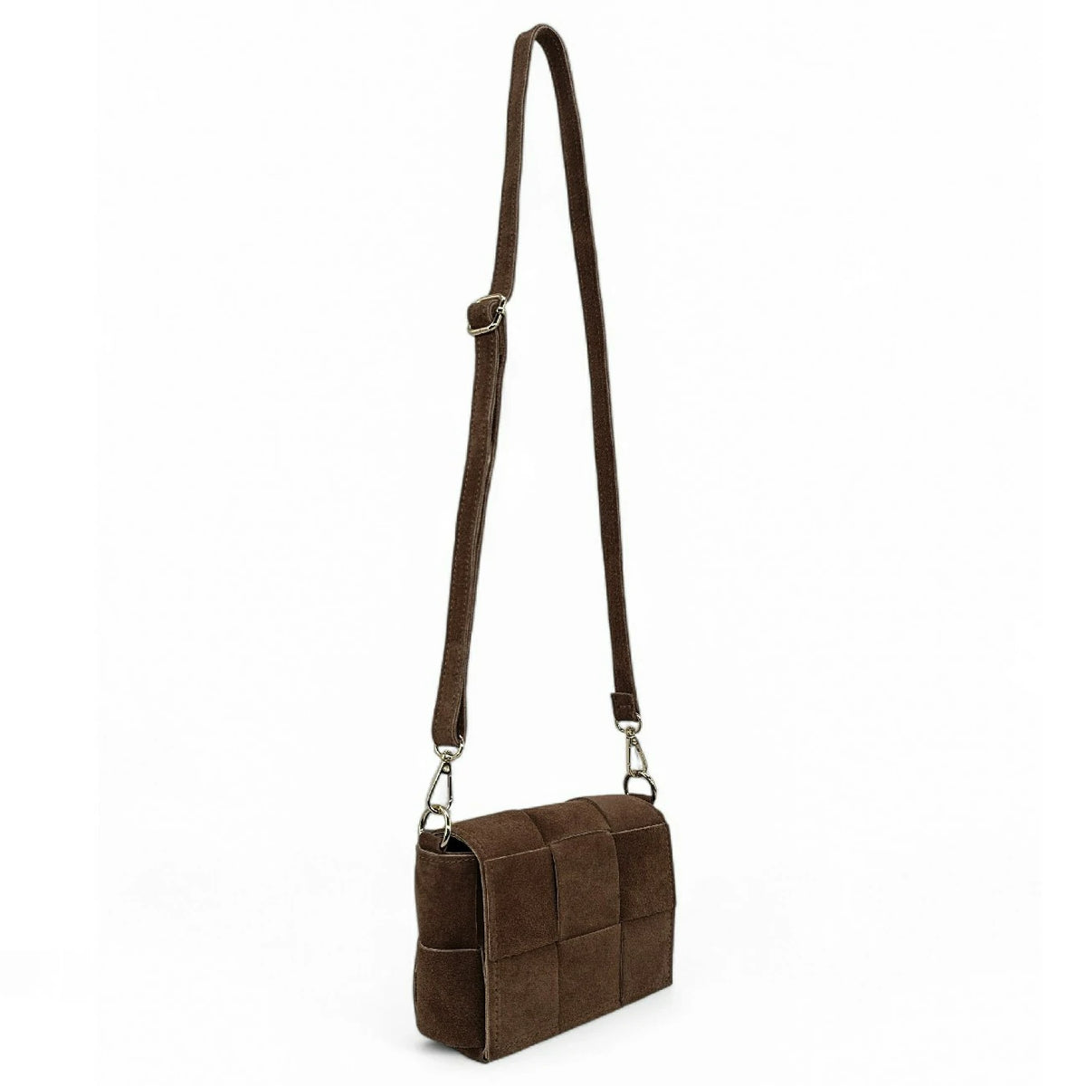 Micro-Tasche aus Wildleder TWENTY TWO Schokolade