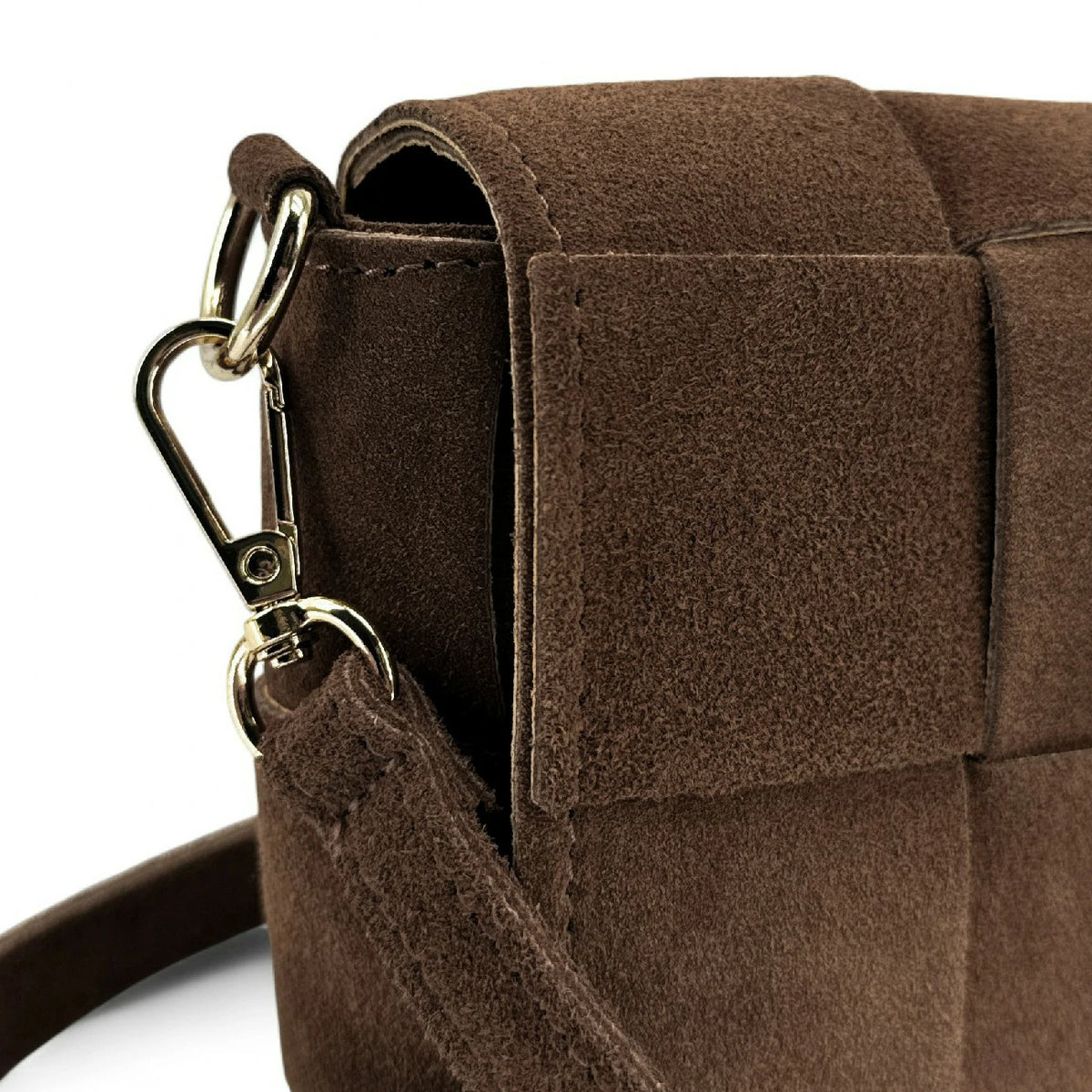 Micro-Tasche aus Wildleder TWENTY TWO Schokolade