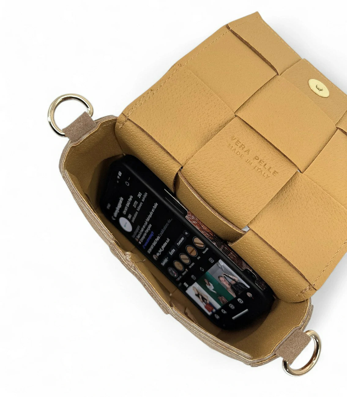Micro-Tasche aus Wildleder TWENTY TWO Schokolade