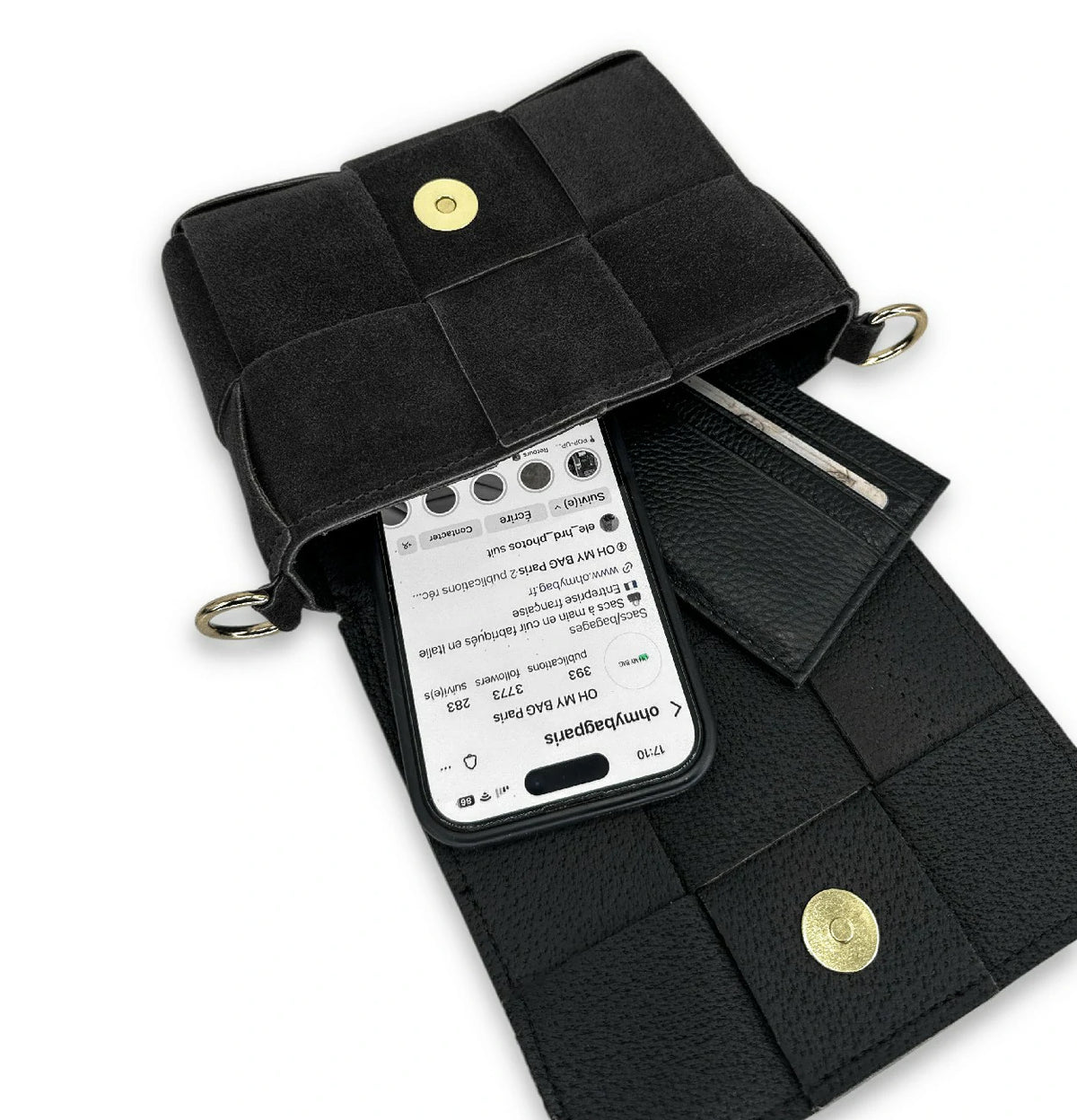 Micro bolso de ante TWENTY TWO Negro
