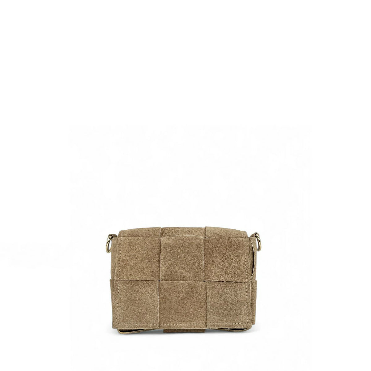 Micro borsa in pelle scamosciata TWENTY TWO Tortora chiaro