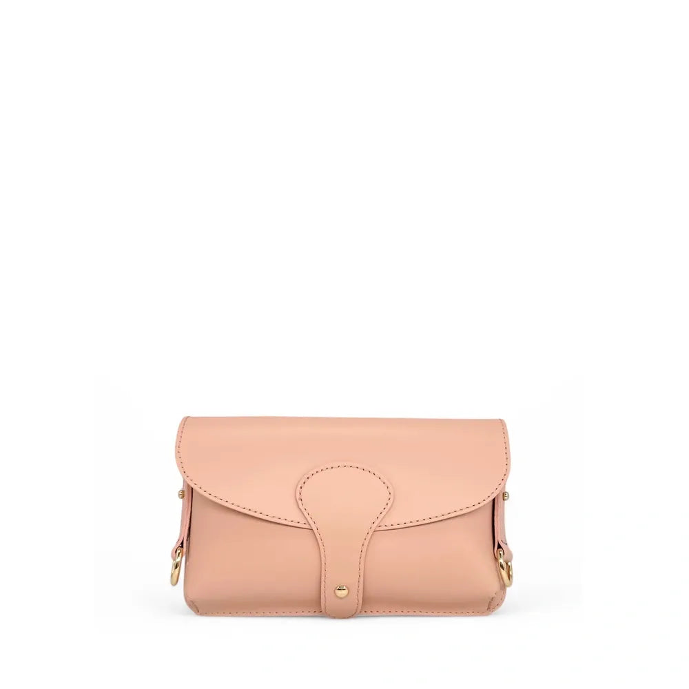 Mini-sac french stick en cuir lisse TOSCA Rose nude