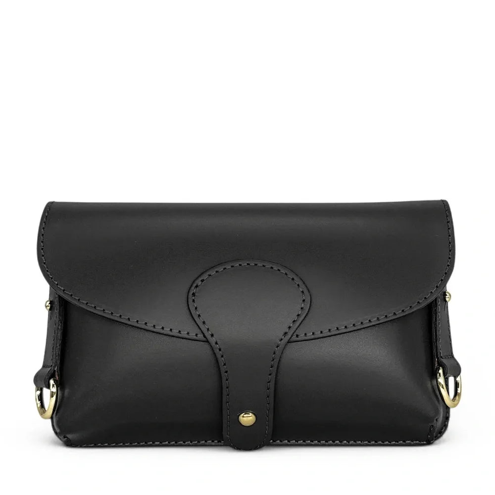 Mini-sac french stick en cuir lisse TOSCA Noir