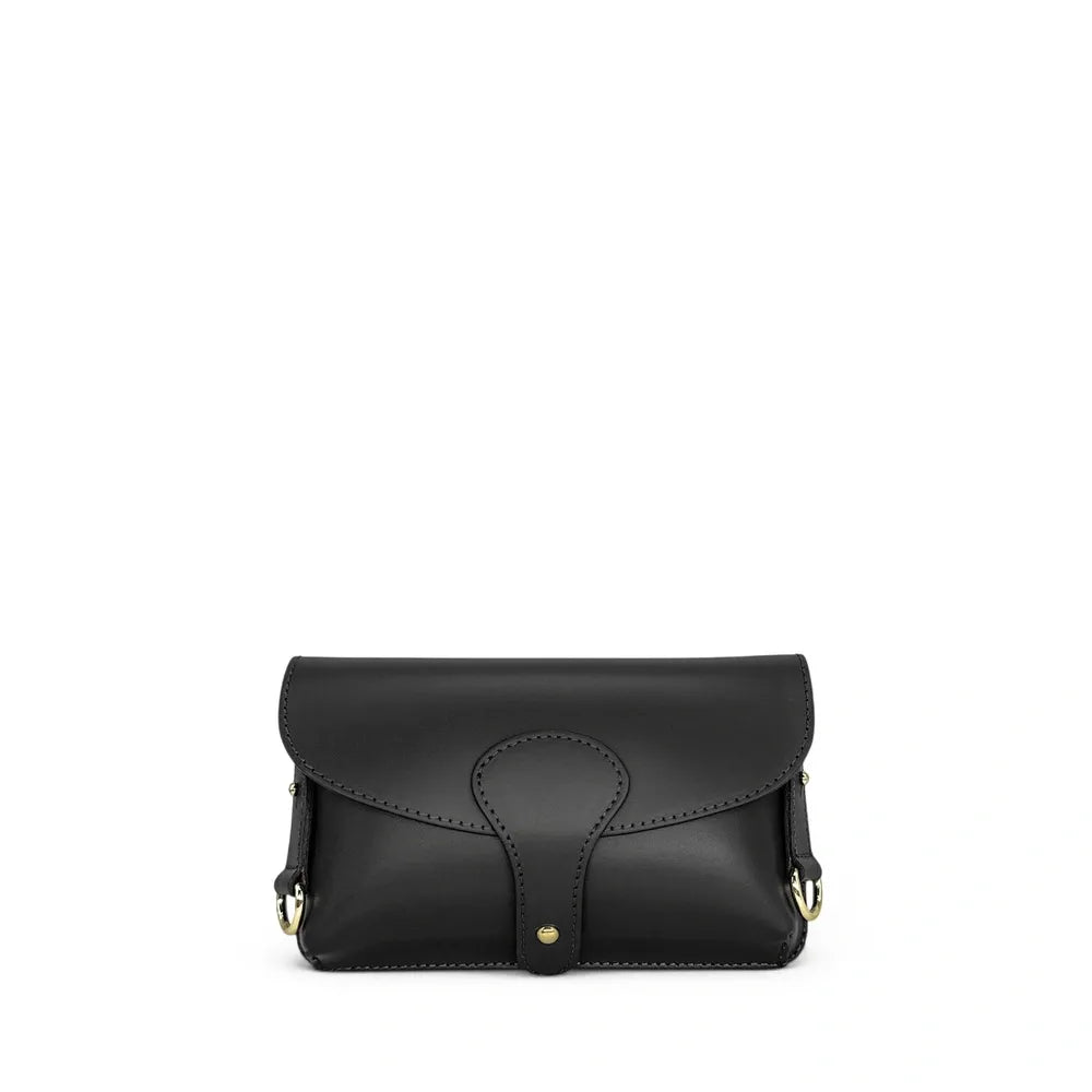 Mini-sac french stick en cuir lisse TOSCA Noir