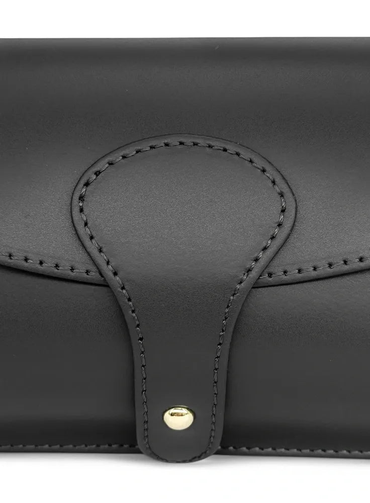 Mini-sac french stick en cuir lisse TOSCA Noir