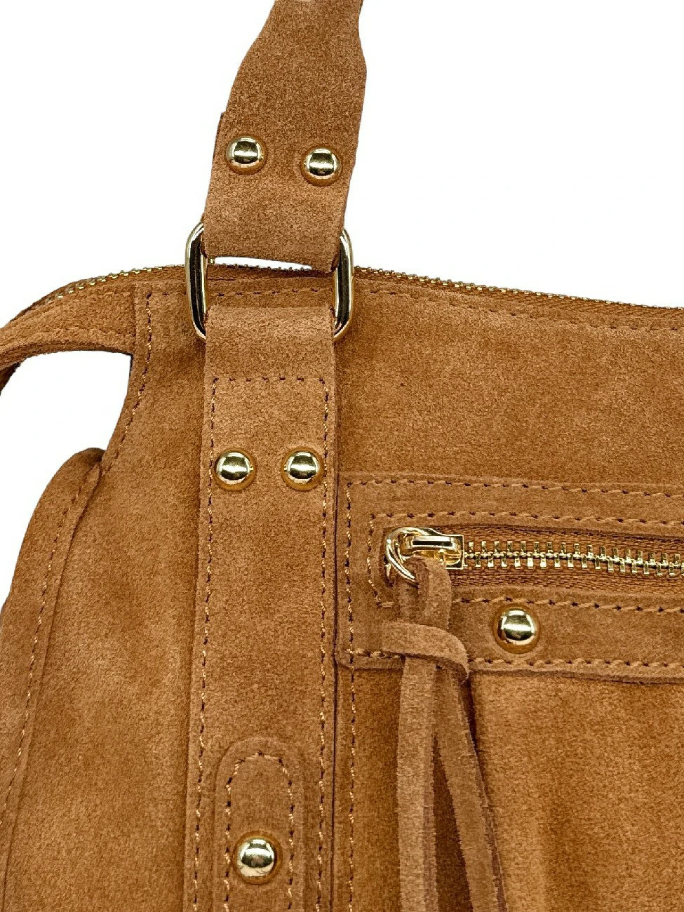 Wildleder-Mini-Tasche STORM SUEDE MINI Hellcamel