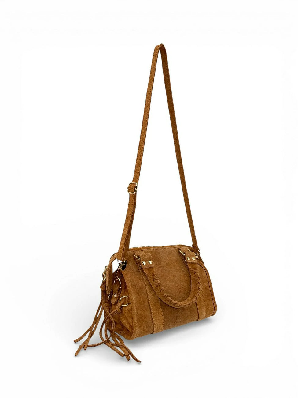 Wildleder-Mini-Tasche STORM SUEDE MINI Hellcamel