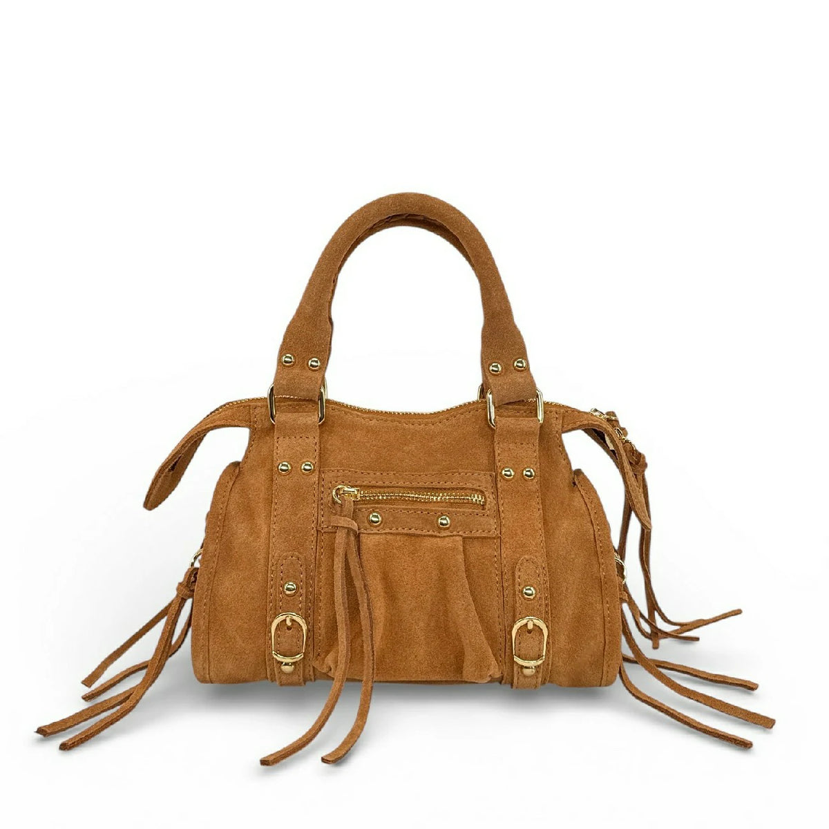 Wildleder-Mini-Tasche STORM SUEDE MINI Hellcamel