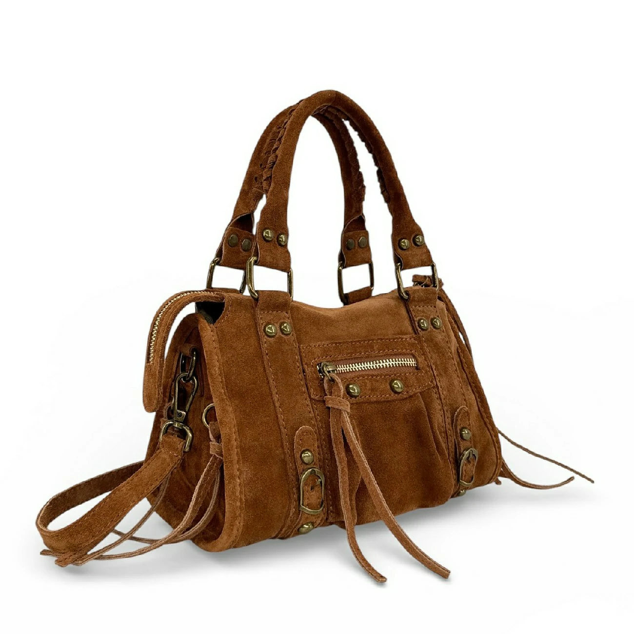 Mini-sac en daim STORM SUEDE MINI Camel foncé